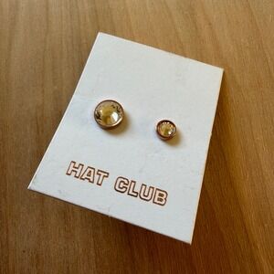 HAT CLUB Hat Pins Rose Gold Clear Crystal‎ Bling Accessory Men's OS New